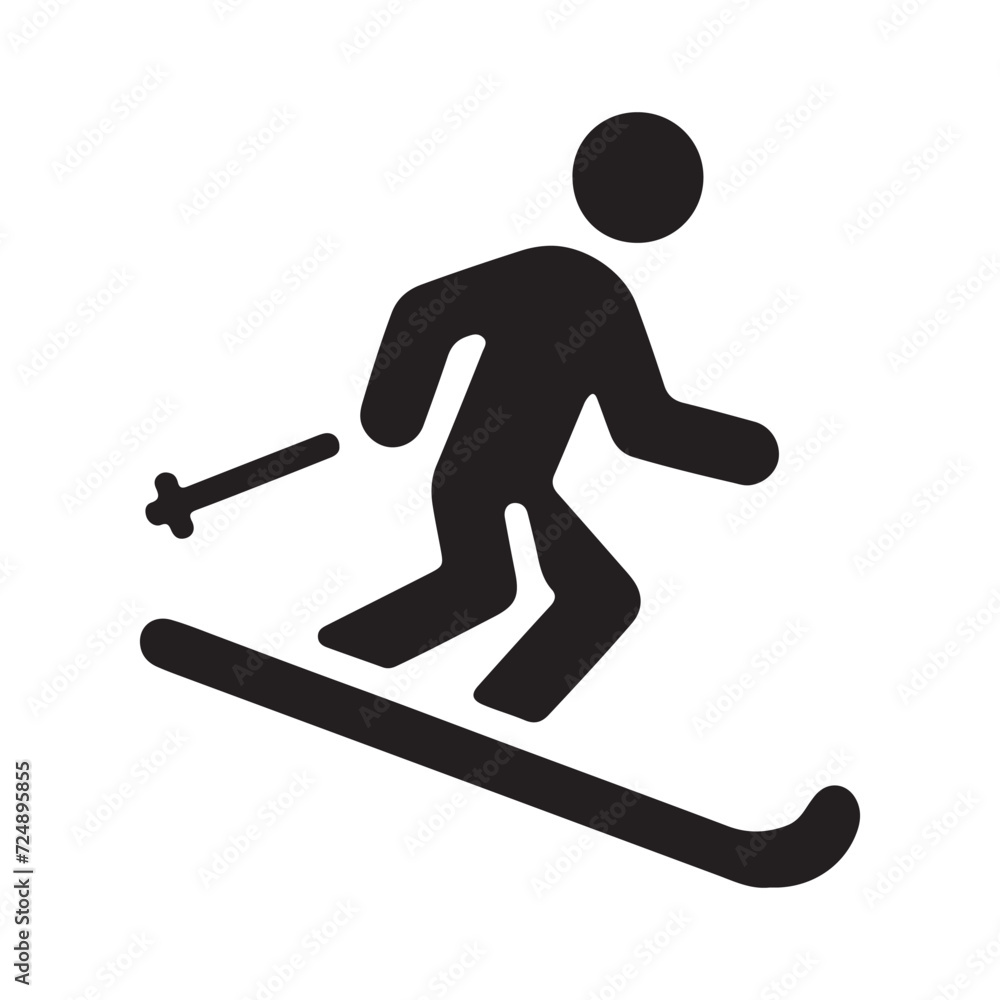 Obraz premium Skiing Icon