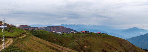 Panoramic view of plateau houses