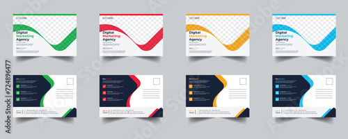Modern Creative Corporate Post Card Template, Vector Template for Opening Invitation Editable, Professional Business Postcard Design, Event Card Design, Invitation Design, Direct Mail EDDM Template