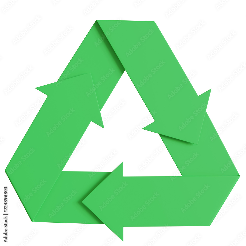 Fototapeta premium Green arrows recycle earth day environment day