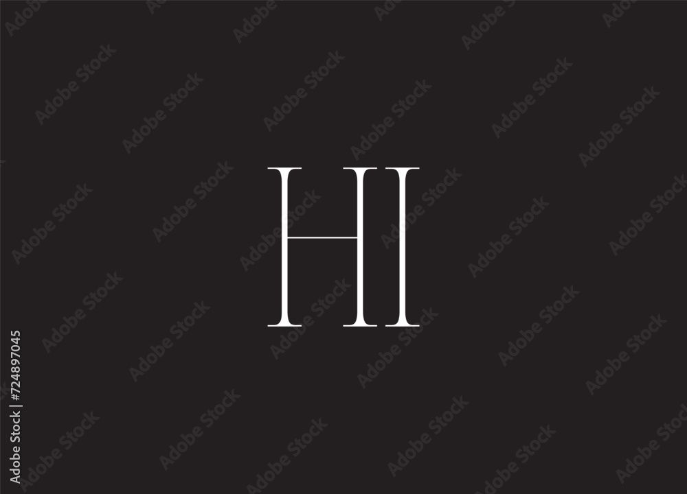 Letter HI logo design template vector illustration. Letter HI logo design template vector illustration.
