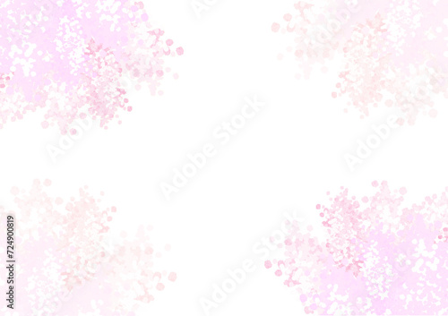 水彩風の桜の花の背景イラスト 