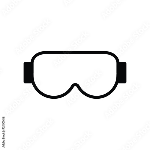 07 ski goggles icon with white background vector stock illustration