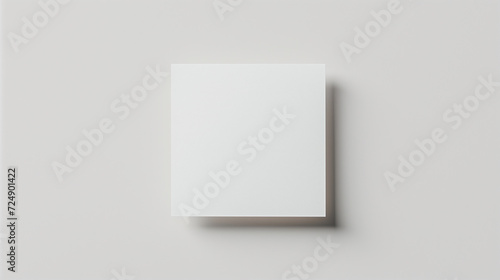 Blank square business card mockup with gray background  © Aku Creative
