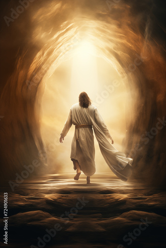 Wallpaper Mural Jesus Christ Resurrection, Christian Easter Background. Empty tomb, resurrection Sunday. Torontodigital.ca