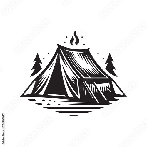 camping tent illustration
