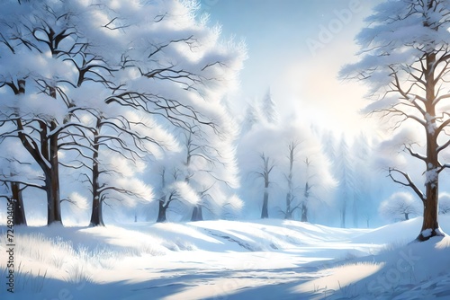 trees in the snow © Amelia Alex