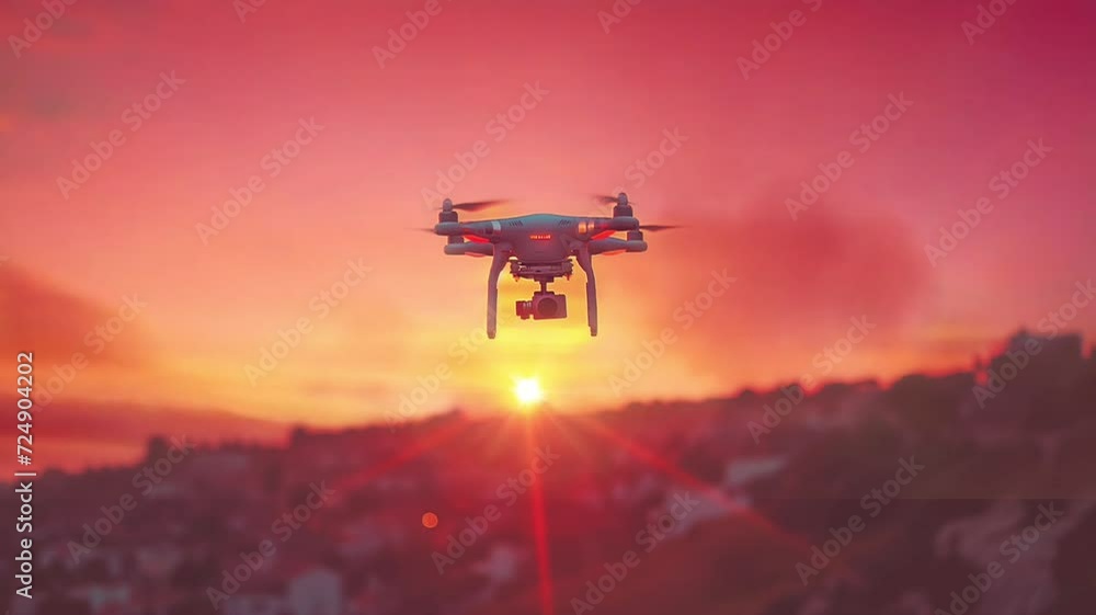 drone at sunset, repeat video drone at sunset, repeat video