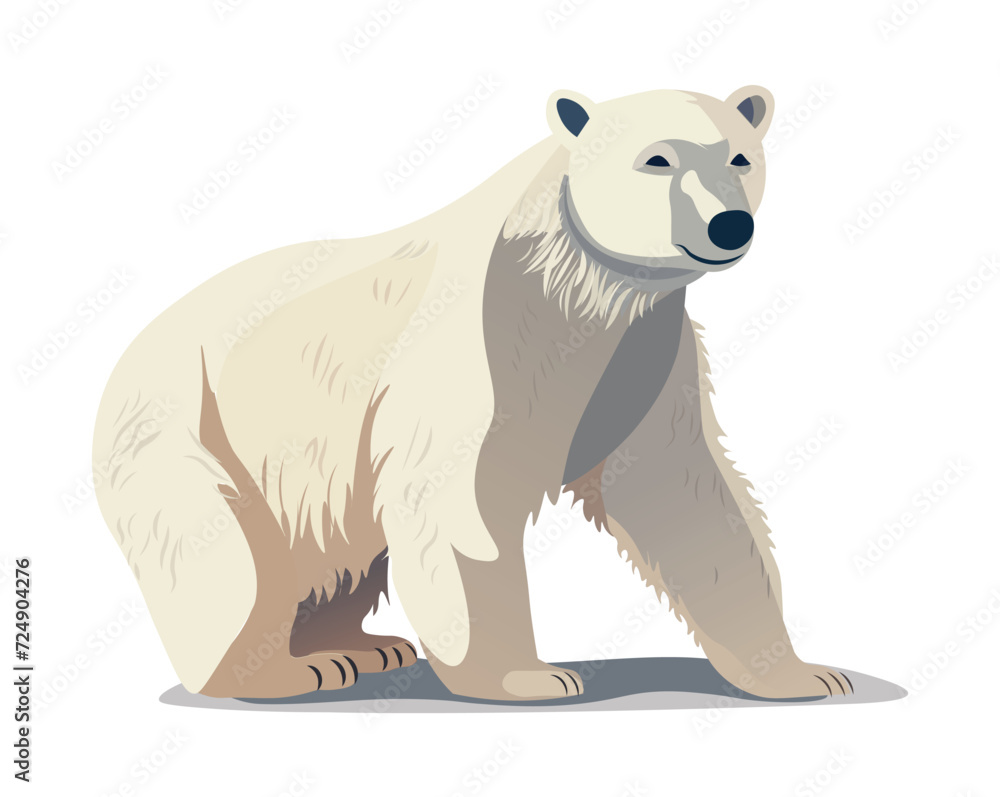 Bear of colorful set. In the beauty of the Arctic this captivating illustration highlight a polar bear's endearing features in a whimsical cartoon style. Vector illustration. Bear of colorful set. In the beauty of the Arctic this captivating illustration highlight a polar bear's endearing features in a whimsical cartoon style. Vector illustration.