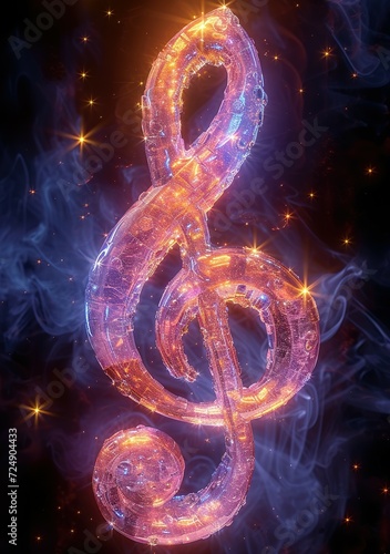 luxury crystalic symphonic clef photo