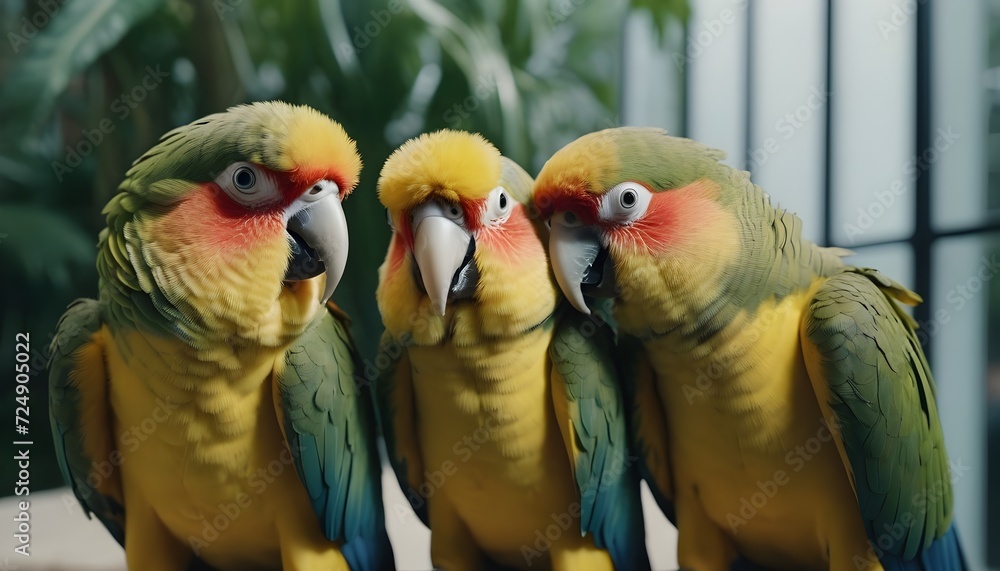 Fototapeta premium two parrots in the zoo