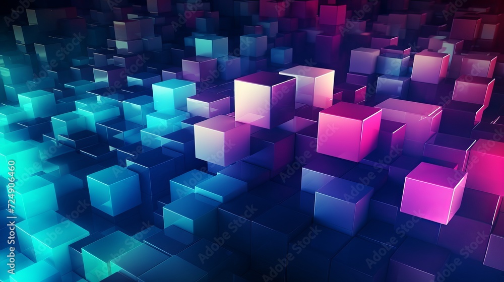 Colorful cube background Colorful cube background