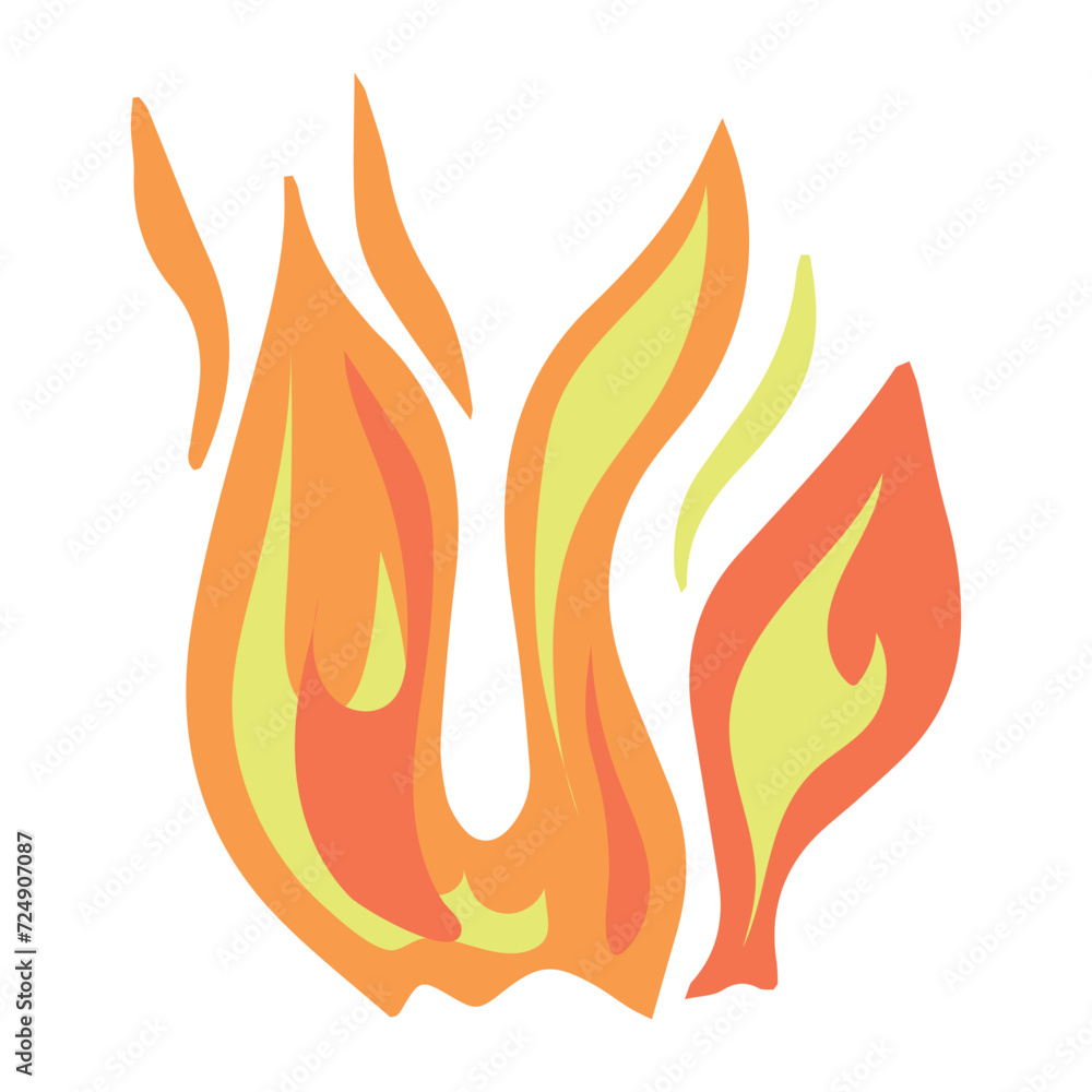 Fire flame vector icon. Fire silhouette illustration. Fire flame vector icon. Fire silhouette illustration.