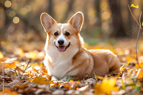 Welsh Corgi - originating from Wales, this breed is known for its short legs and is often used for herding cattle  photo