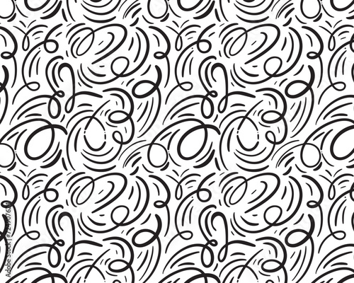 Hand drawn pencil lines and squiggles set. Vector charcoal smears, striketrhoughs and swirls. Doodle style sketchy lines. Horizontal wavy strokes collection. Scratchy strokes with rough edges.