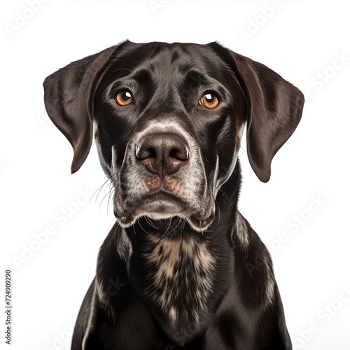 a dog, studio light , isolated on white background