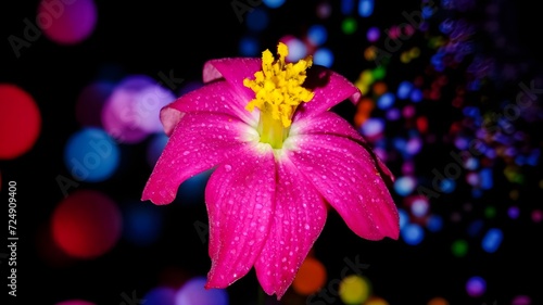 purple orchid flower in colorful background
