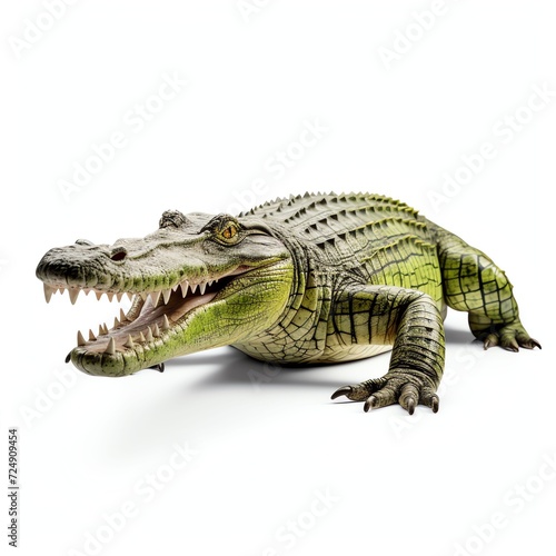 a crocodile, studio light , isolated on white background © singgih