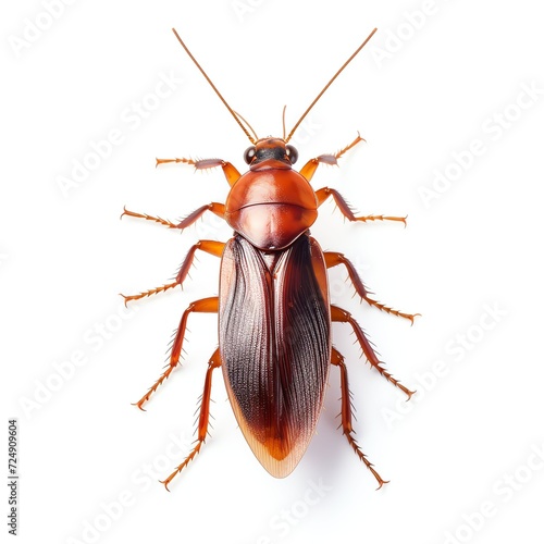 a cockroach, studio light , isolated on white background
