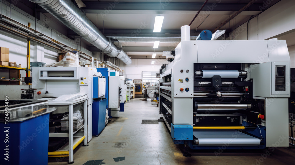 roll offset print machine in large print shop for production of newspapers magazines roll offset print machine in large print shop for production of newspapers magazines