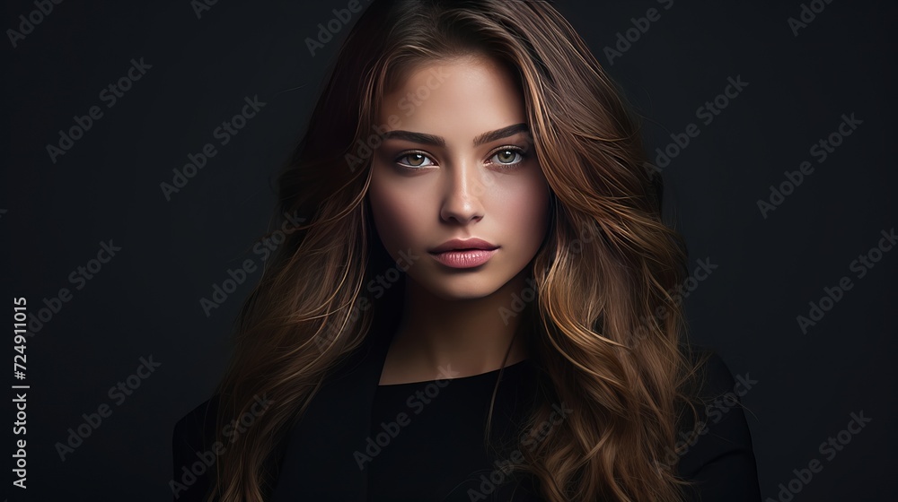 Expressive young lady posing in the studio Expressive young lady posing in the studio