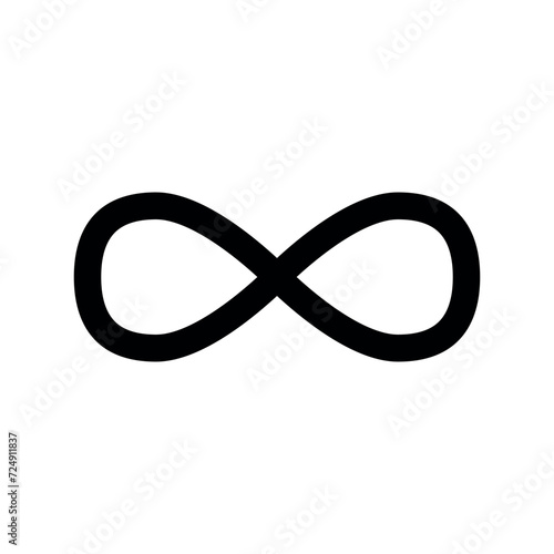 Infinity Icon for Graphic Design Projects.Vector illustration isolated on white background.Eps 10.