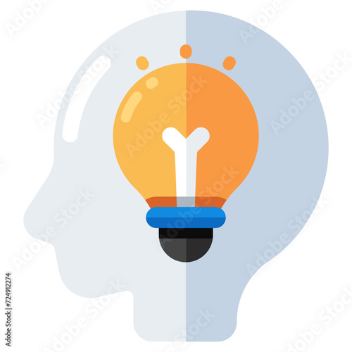 An icon design of creative mind