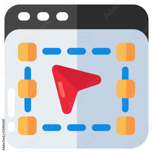     Modern style icon of selection tool 