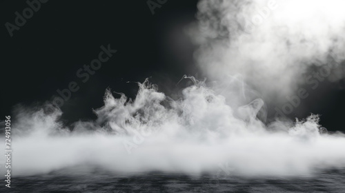 Smoke black ground fog cloud floor mist background steam dust dark white horror overlay. Ground smoke haze night black water atmosphere 3d magic spooky smog texture isolated transparent effect circle