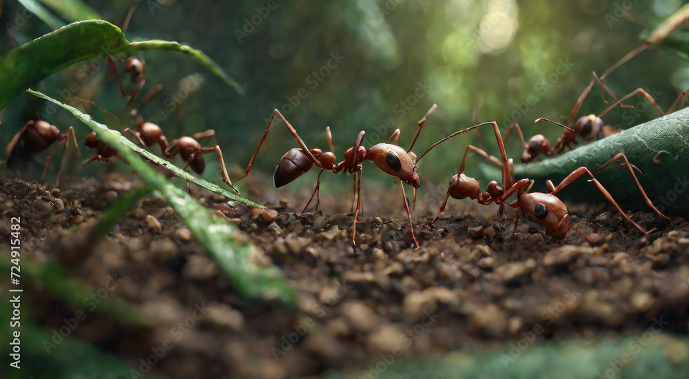 Ants in a vast jungle
