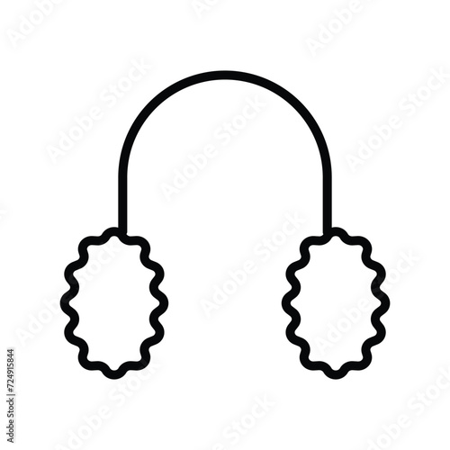 23 earmuffs icon with white background vector stock illustration