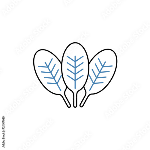 spinach concept line icon. Simple element illustration. spinach concept outline symbol design.