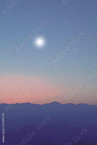 sunrise in the mountains