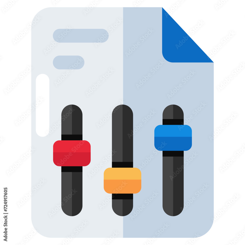 Editable design icon of Equalizer file Editable design icon of Equalizer file
