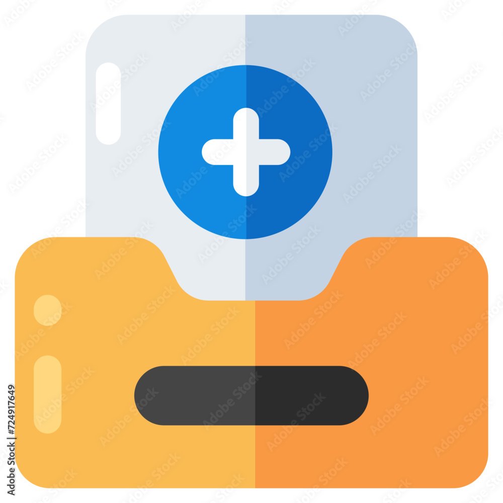 Fototapeta premium Add folder icon in flat design available for download 