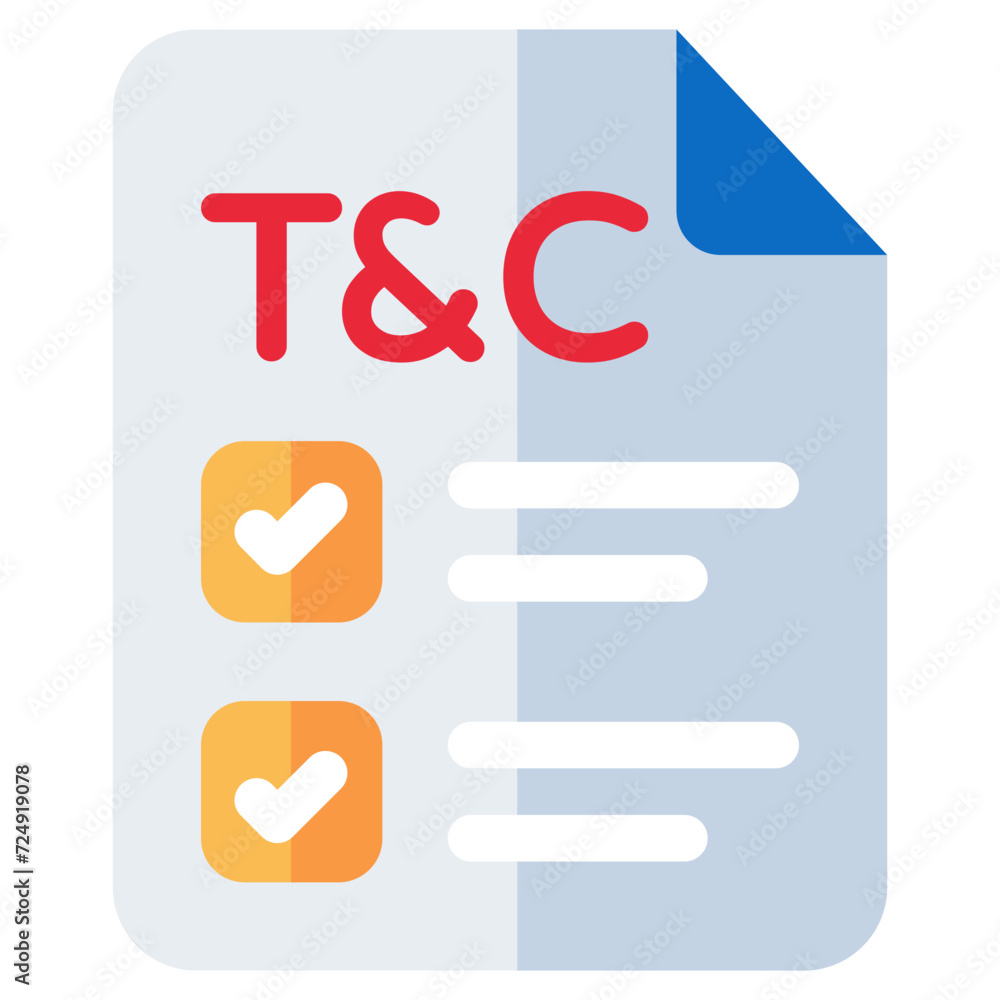 An icon design of terms and conditions An icon design of terms and conditions