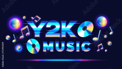 Y2K music background banner