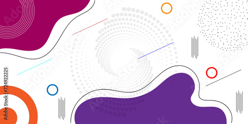 Abstract geometric shapes design. pop art background with wave pattern. Vector pattern for web, vintage, advertisement, commercial banner, poster, color wave template and presentation design	