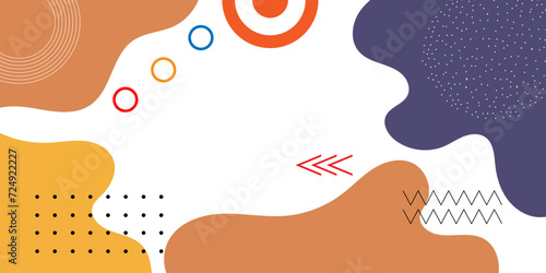 Abstract geometric shapes design. pop art background with wave pattern. Vector pattern for web, vintage, advertisement, commercial banner, poster, color wave template and presentation design	