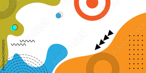 Abstract geometric shapes design. pop art background with wave pattern. Vector pattern for web, vintage, advertisement, commercial banner, poster, color wave template and presentation design	