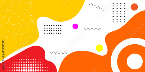 Abstract geometric shapes design. pop art background with wave pattern. Vector pattern for web, vintage, advertisement, commercial banner, poster, color wave template and presentation design	