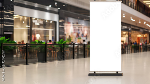 blank rollup banner standee mockup