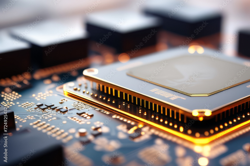 close up of a computer chip, AI generated close up of a computer chip, AI generated
