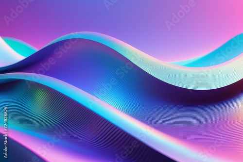 Colourful abstract wave background, AI generated