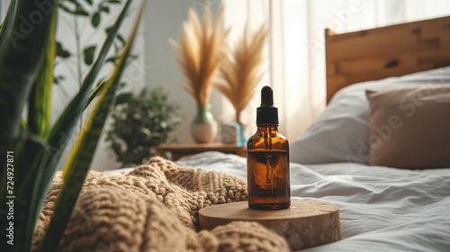 CBD Oil on the bed