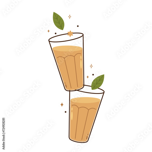 Indian hot drink vector. Indian chai icon. Chai is Indian drink. Kerala tea shop illustration vector eps. Indian Kerala roadside. Kerala tea shop line drawing. Kerala Old.