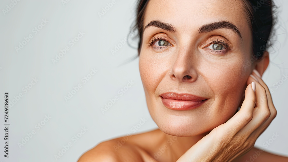 Eine wunderschöne frau in ihren 50ern, strahlt zeitlose schönheit und raffinesse aus., Eine wunderschöne frau in ihren 50ern, strahlt zeitlose schönheit und raffinesse aus.,