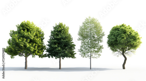 Environmental outside eco trees shapes collections isolated on transparent backgrounds 3d render png