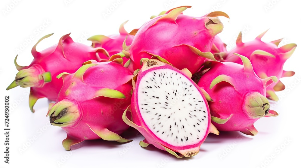 dragon fruit with splash of dragon juice isolated on transparent background dragon fruit with splash of dragon juice isolated on transparent background
