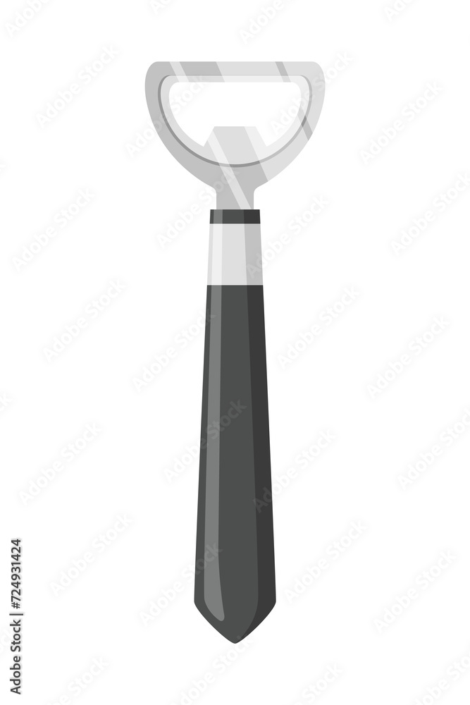 Bottle opener. cartoon icon. Tool for open isolated on white background. Flat style sign Bottle opener. cartoon icon. Tool for open isolated on white background. Flat style sign